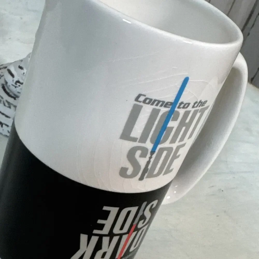2012 Hallmark Star Wars Light Side Dark Side Coffee Mug - Used Only As Display